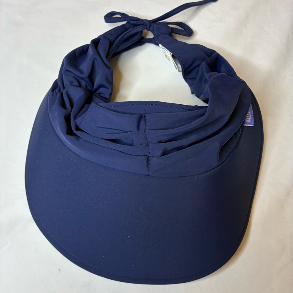 Wallaroo Aqua Visor Navy Blue Adjustable Sun Hat Lightweight